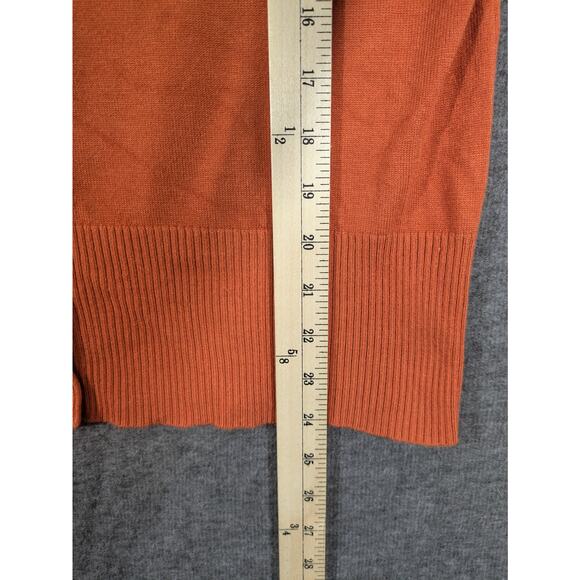 Nue Options Essentials Womens Button Up Cardigan Pumpkin Orange Size L - Picture 3 of 7